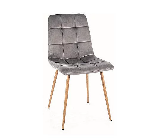 Jídelní židle ALIM D VELVET bluvel 14 šedá