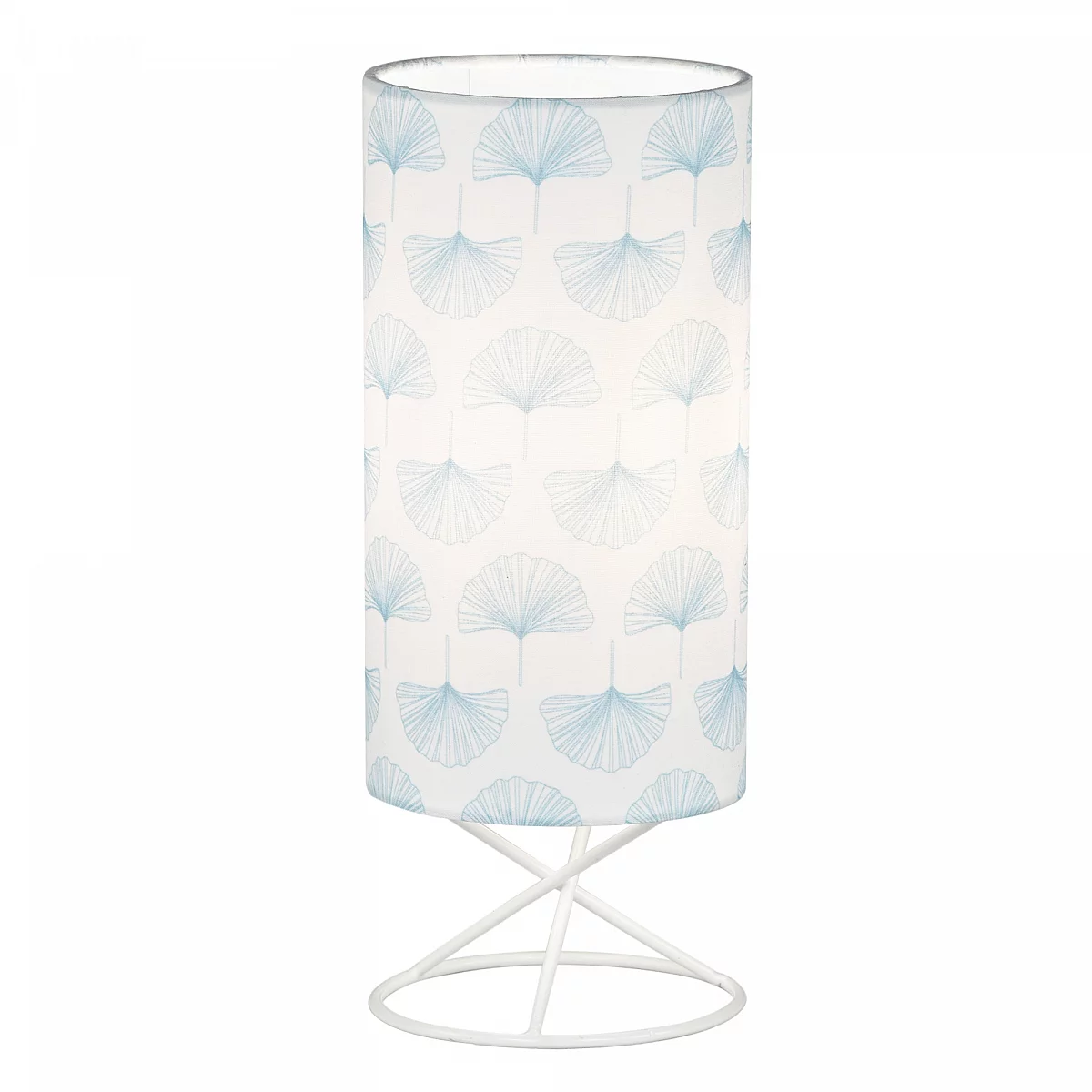 Stolní lampa, kov / bílé textilní stínítko, AVAM