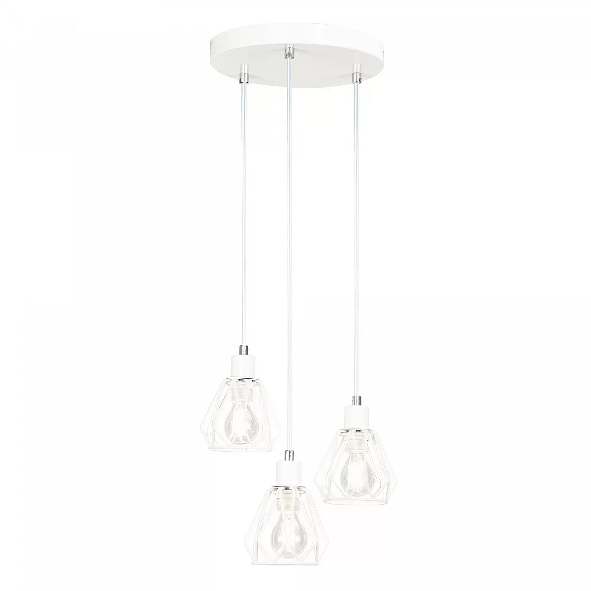 Visící lampa, bílá/kov, OKIRA TYP 1