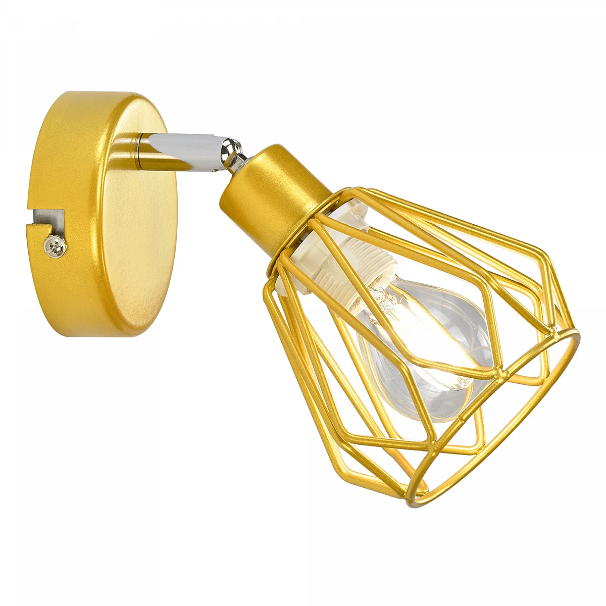 Nástěnná lampa, zlatá/kov, OKIRA TYP 2