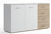 Komoda VANA II 2D4S  bílá / dub sonoma