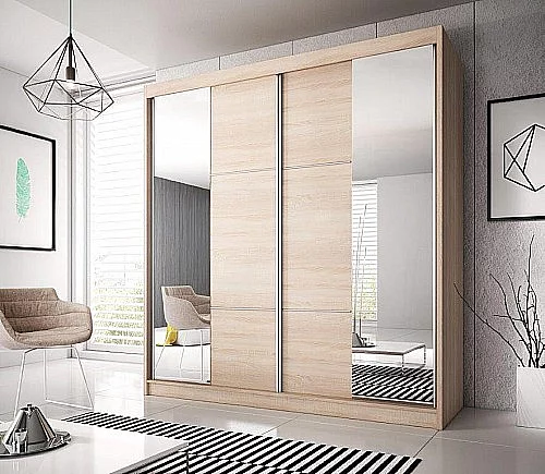 Šatní skříň MULTI 36 233 cm (M) dub sonoma