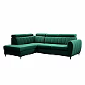 Rozkládací sedací souprava, smaragdová, levá, KORIO L