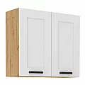 Horní skříňka, bílá/dub artisan, LULA 80 G-72 2 F