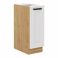 Spodní skříňka s výsuvným košem, bílá/dub artisan, LULA D30 CARGO BB