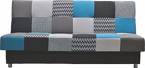 Pohovka ZIGZAG s rozkladem (B) Modrá kostka