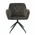 Otočná židle, hnědá Velvet látka/černá, VELEZA NEW