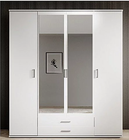 Skříň KARL 4D2Z celá bílá