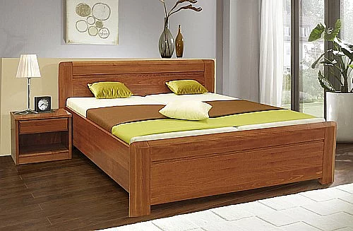 Postel ELZA 2 180cm vč. roštu a ÚP Dub (ořech světlý)