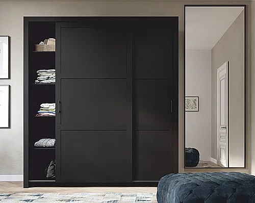 Skříň FRAMA šatní 185cm černá