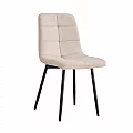 Jídelní židle, béžová Velvet látka/kov, DAMIA TYP 1
