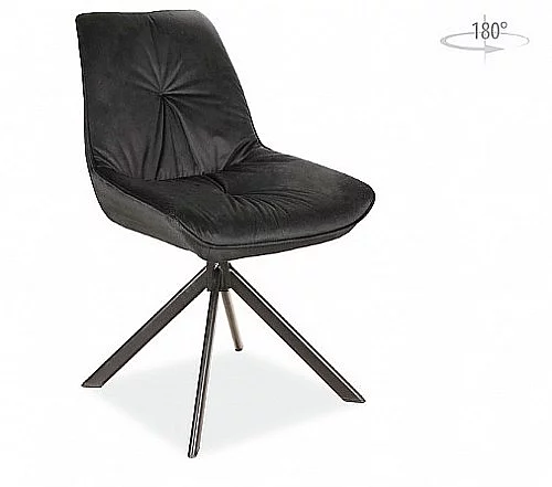 Židle BOGA I - otáčivá, bez područek nohy černé / látka bluvel 19